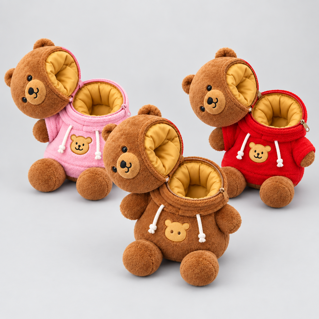 Teddy achterkant met rits