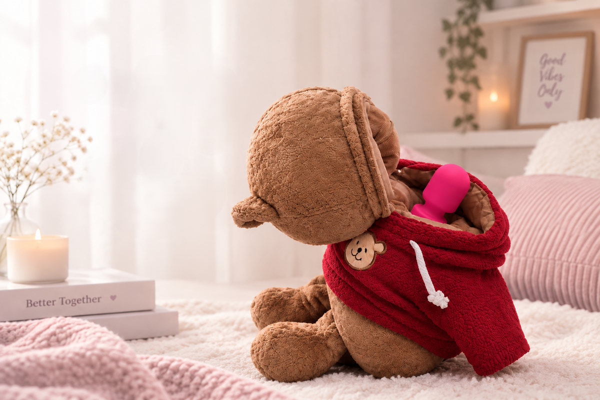Teddy achterkant met rits